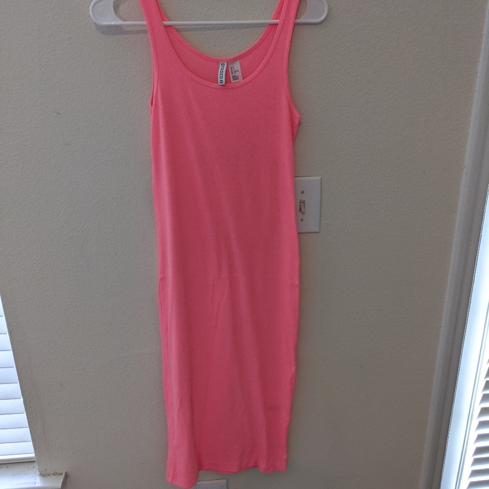 Pink midi dress